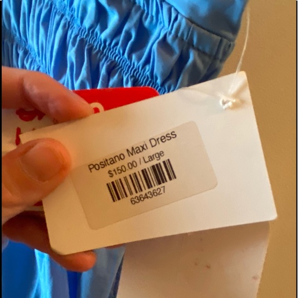 Large Deluc Positano maxi dress . Small flaw in the front . - Picture 4 of 4